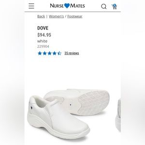 Nurse Mates DOVE style shoe. White. Size 6.